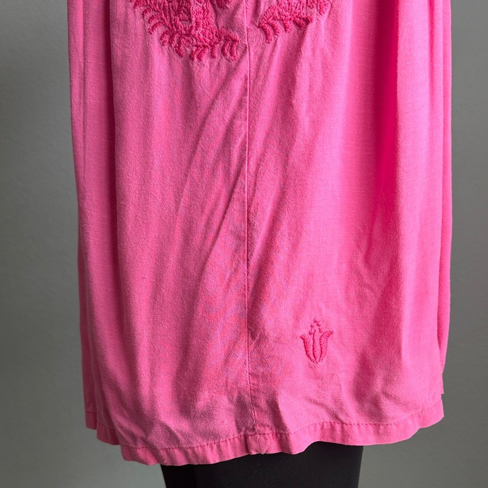 Women’s Pink Embroidered Sleeveless Blouse - Picture 7 of 11